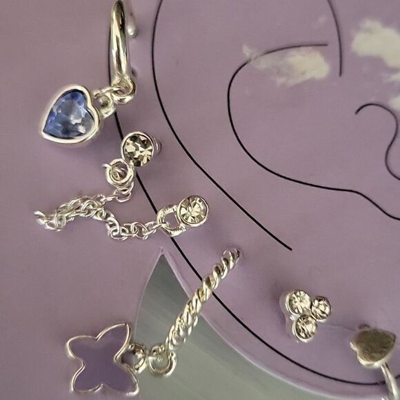 H AND M divided earing set silver NWT new - Picture 6 of 7